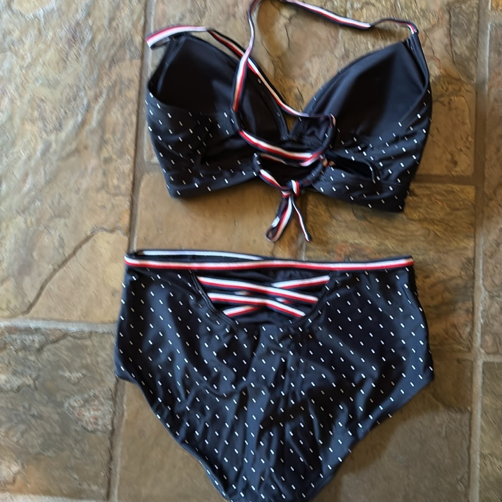 Adorable Tommy Hilfiger Red, White & Blue 2 piece swimsuit. Worn only once. - Picture 2 of 2